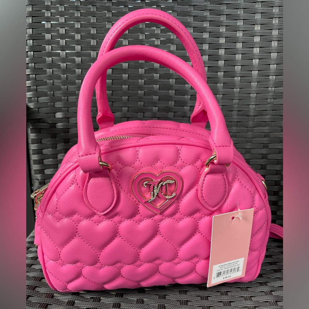 JUICY COUTURE BAG,Juicy Couture Vibrant Pink Heart Crossbody Bag - Picture 7 of 16